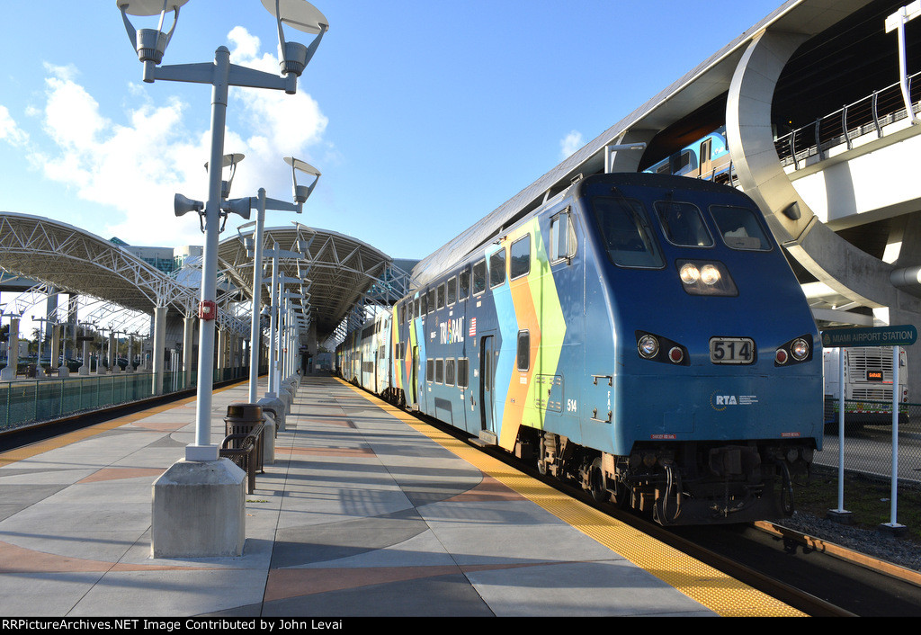 Tri-Rail Train # 666 departing Miami Central, part of the MIC